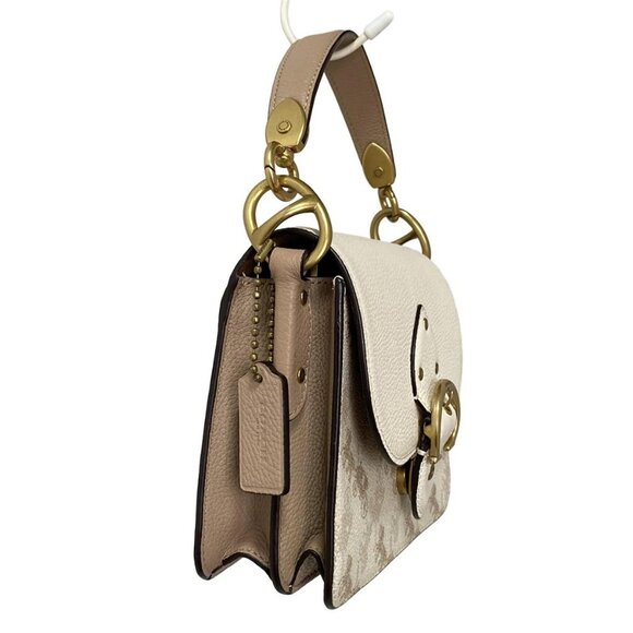 Auth COACH - 4603 Cream Pink Beige PVC Leather Handbag - Picture 5 of 10